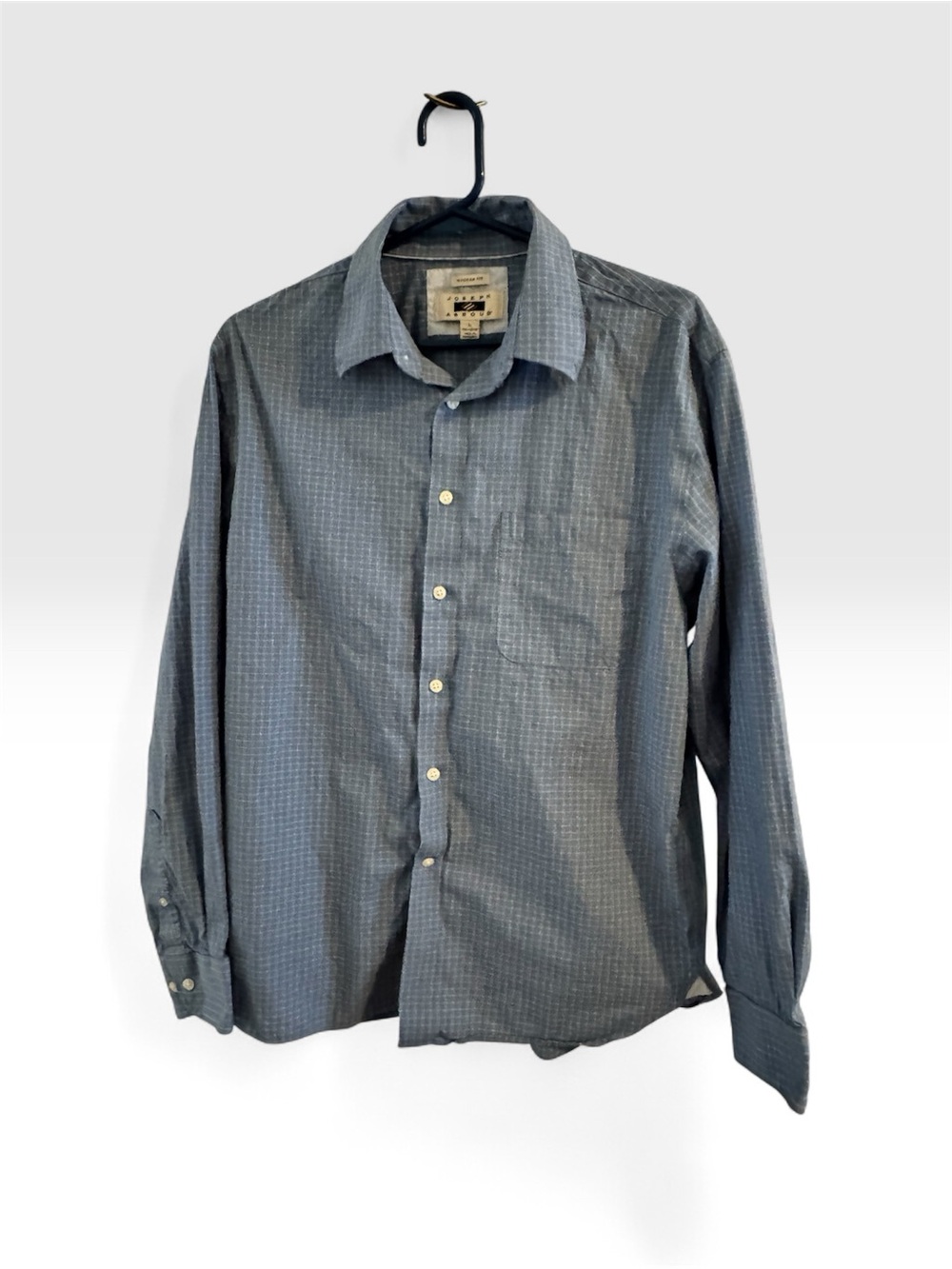 Joseph Abboud Men's Dress Shirt in Slate Blue Micro-Check